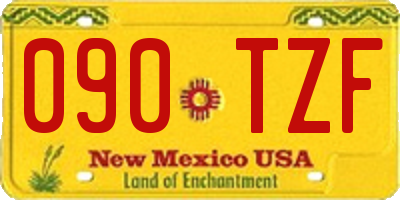 NM license plate 090TZF