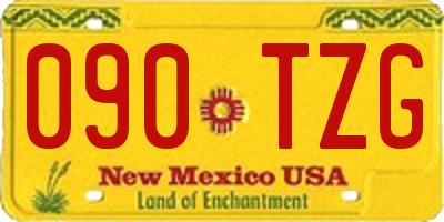 NM license plate 090TZG