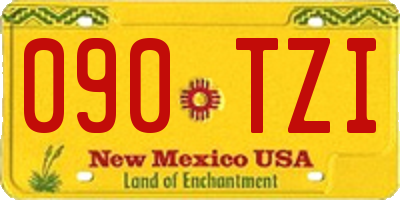 NM license plate 090TZI