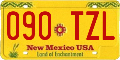 NM license plate 090TZL