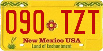 NM license plate 090TZT