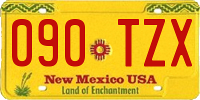 NM license plate 090TZX