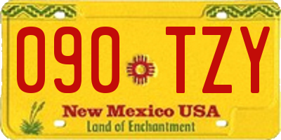 NM license plate 090TZY