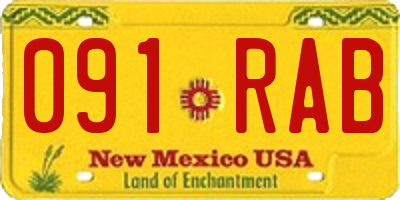 NM license plate 091RAB