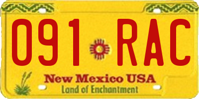 NM license plate 091RAC