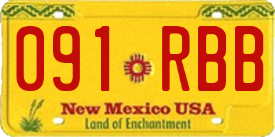 NM license plate 091RBB