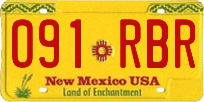 NM license plate 091RBR