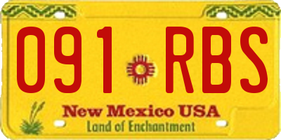 NM license plate 091RBS