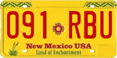 NM license plate 091RBU