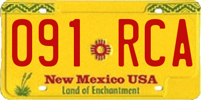 NM license plate 091RCA