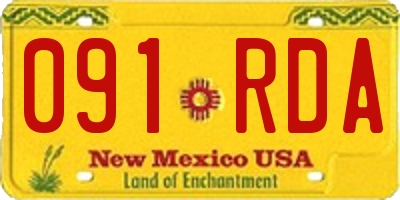 NM license plate 091RDA