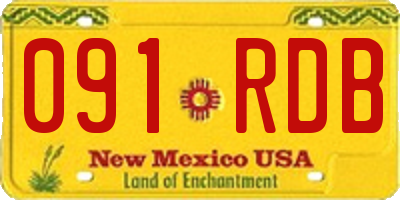 NM license plate 091RDB