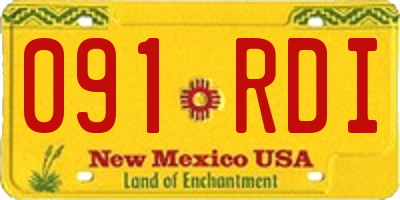 NM license plate 091RDI