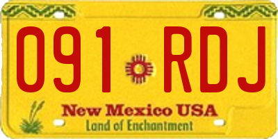 NM license plate 091RDJ