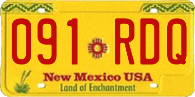 NM license plate 091RDQ