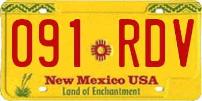 NM license plate 091RDV