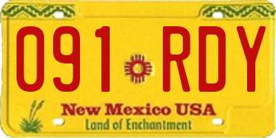 NM license plate 091RDY