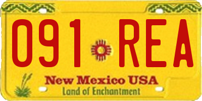 NM license plate 091REA