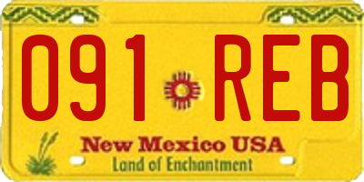 NM license plate 091REB