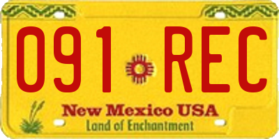NM license plate 091REC