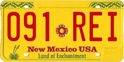 NM license plate 091REI