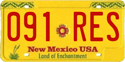 NM license plate 091RES