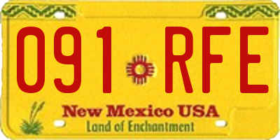 NM license plate 091RFE