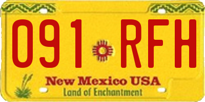 NM license plate 091RFH