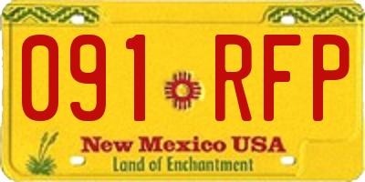 NM license plate 091RFP