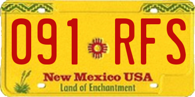 NM license plate 091RFS