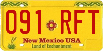 NM license plate 091RFT