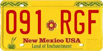 NM license plate 091RGF