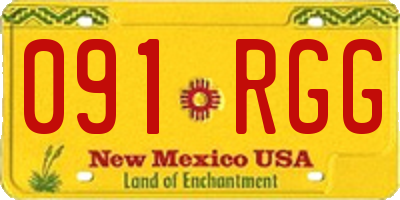 NM license plate 091RGG