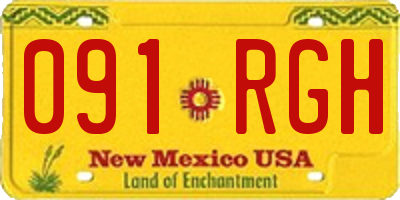 NM license plate 091RGH