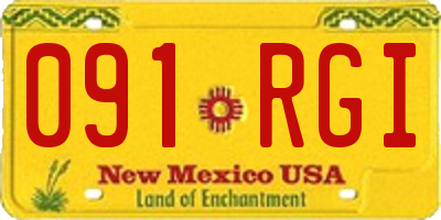 NM license plate 091RGI