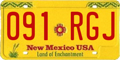 NM license plate 091RGJ