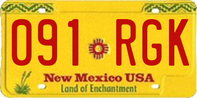 NM license plate 091RGK