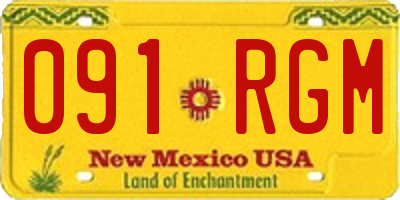 NM license plate 091RGM