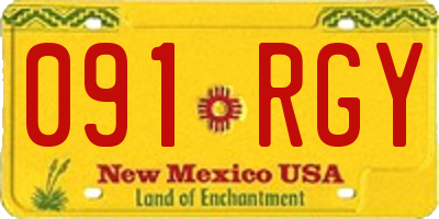 NM license plate 091RGY