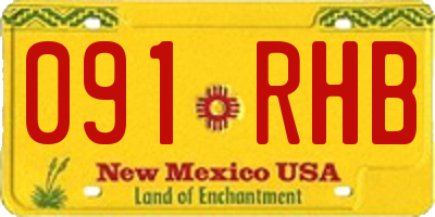 NM license plate 091RHB