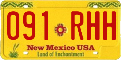 NM license plate 091RHH