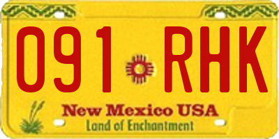 NM license plate 091RHK