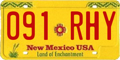 NM license plate 091RHY