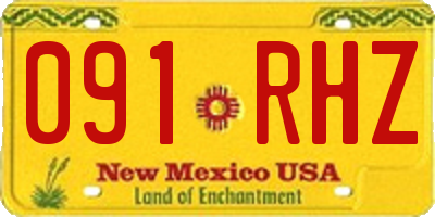 NM license plate 091RHZ