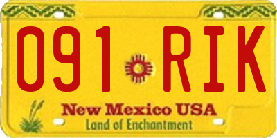 NM license plate 091RIK
