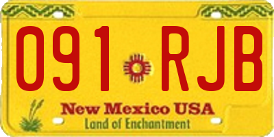 NM license plate 091RJB