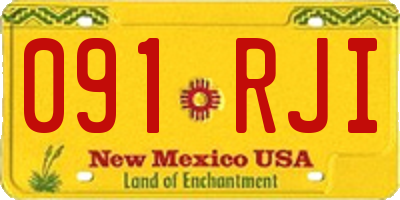 NM license plate 091RJI