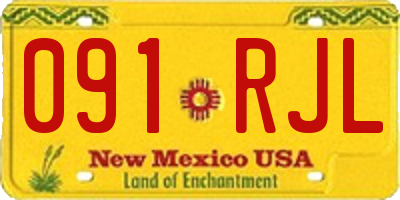 NM license plate 091RJL