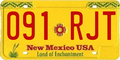 NM license plate 091RJT