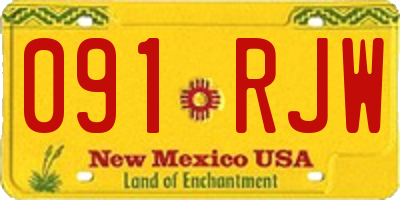 NM license plate 091RJW
